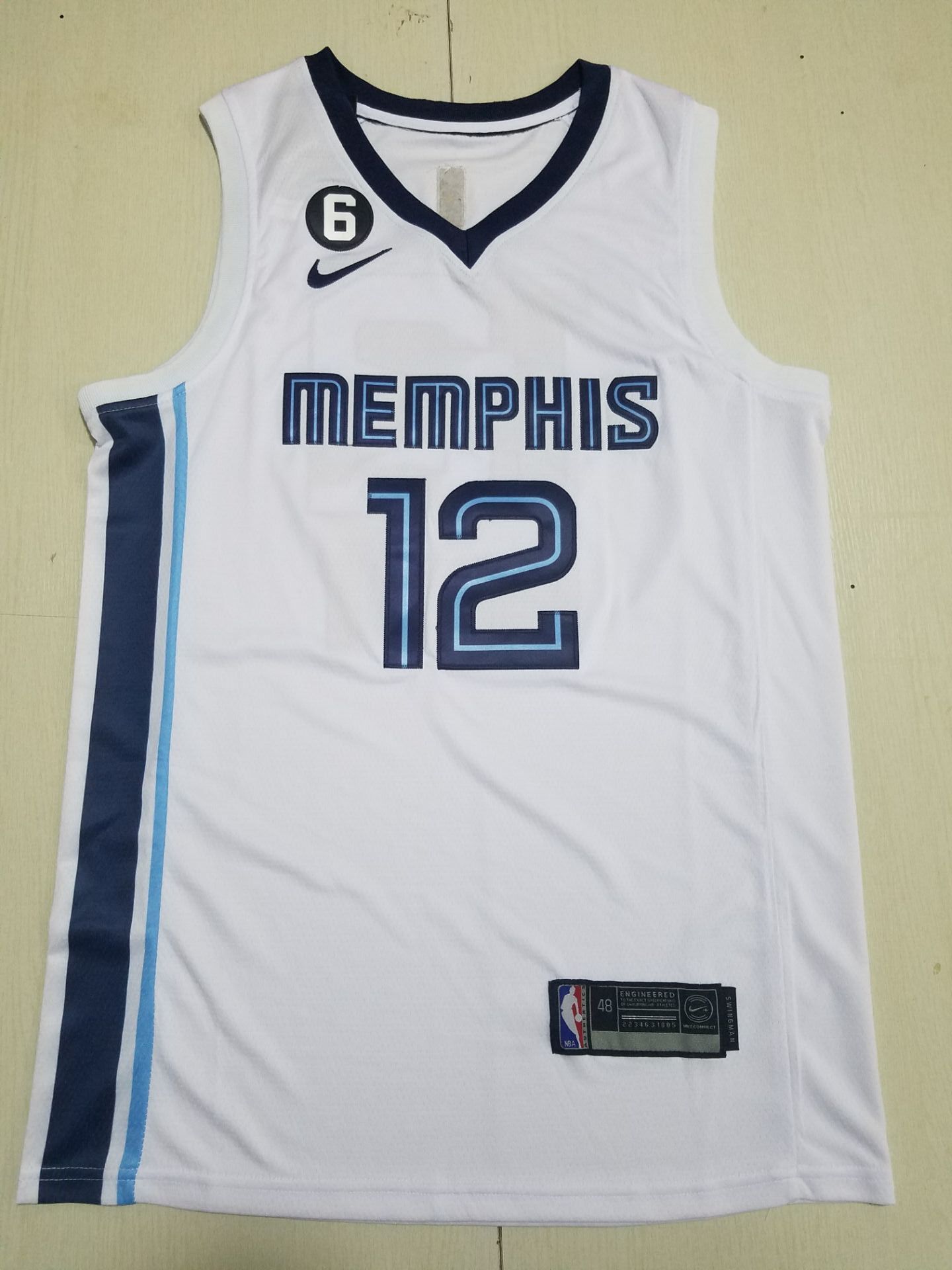 Men Memphis Grizzlies #12 Morant White Nike 2022 NBA Jersey